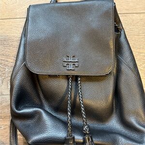 Tory Burch Black Leather Backpack